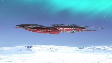 Bir uzay gemisinin 3D görüntülemesi