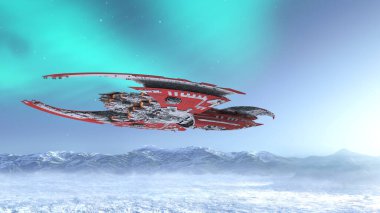 Bir uzay gemisinin 3D görüntülemesi