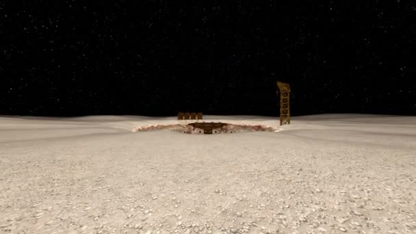 Rendering Planetary Exploration Base — Stock Video