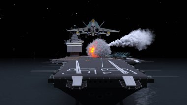 Uçak gemisinin 3D görüntülemesi