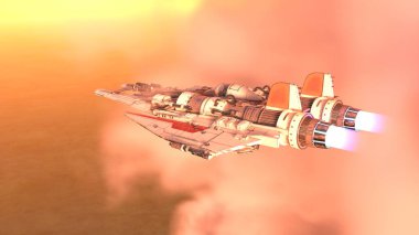 Bir uzay gemisinin 3D görüntülemesi