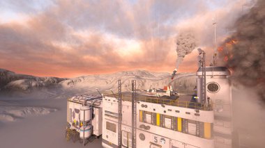 Gezegen keşif üssünün 3D görüntülemesi