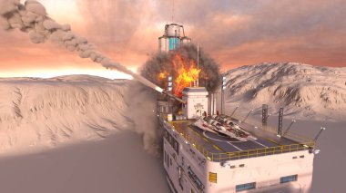 Gezegen keşif üssünün 3D görüntülemesi