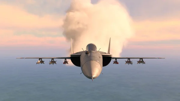戦闘機の3Dレンダリング — ストック写真