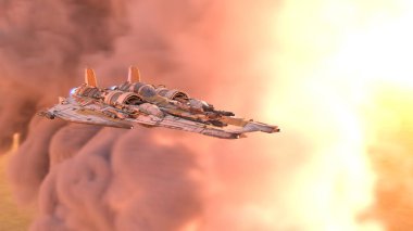 Bir uzay gemisinin 3D görüntülemesi