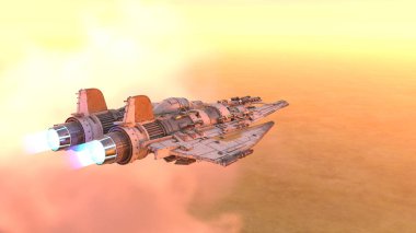 Bir uzay gemisinin 3D görüntülemesi