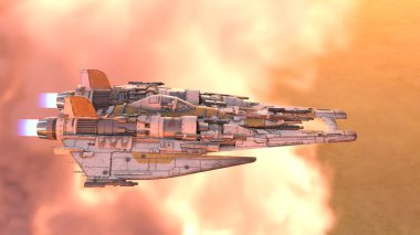 Bir uzay gemisinin 3D görüntülemesi