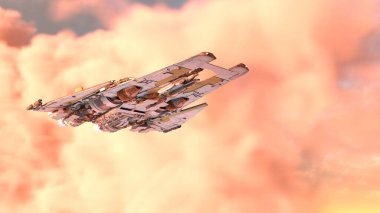 Bir uzay gemisinin 3D görüntülemesi