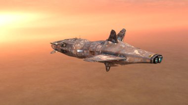 Bir uzay gemisinin 3D görüntülemesi