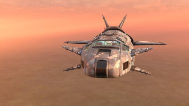 Bir uzay gemisinin 3D görüntülemesi