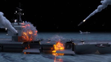 Uçak gemisinin 3D görüntülemesi