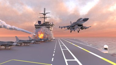 Uçak gemisinin 3D görüntülemesi