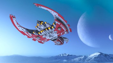 Bir uzay gemisinin 3D görüntülemesi