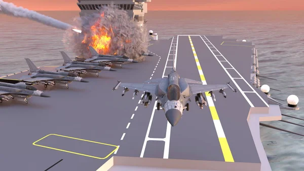 Uçak gemisinin 3D görüntülemesi