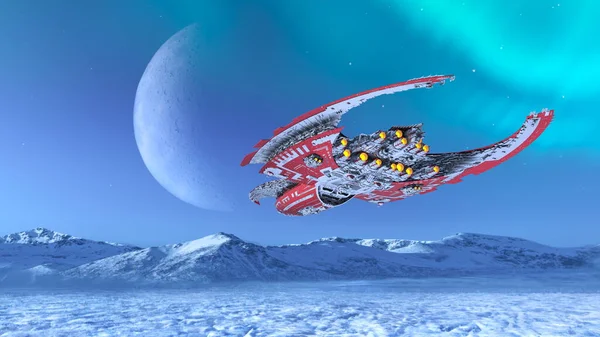 Bir uzay gemisinin 3D görüntülemesi