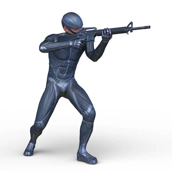 Rendering Cyber Man — Stock Photo, Image