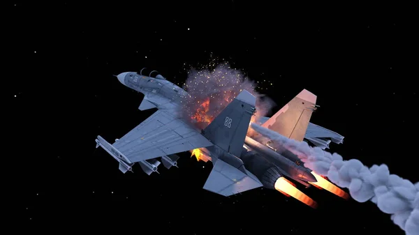 Rendering Jet Fighter — Stock Photo, Image