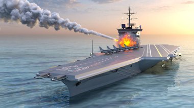 Uçak gemisinin 3D görüntülemesi