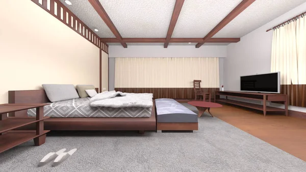 Rendering Bedroom — Stock Photo, Image