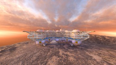 Gezegen keşif üssünün 3D görüntülemesi