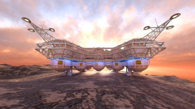 Gezegen keşif üssünün 3D görüntülemesi