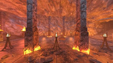 Yeraltı tapınağının 3 boyutlu canlandırması