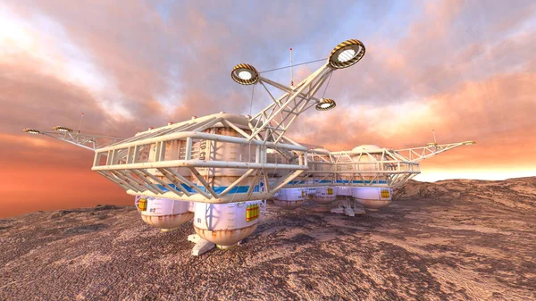 Gezegen keşif üssünün 3D görüntülemesi