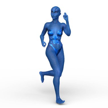 Dişi bir uzaylının 3D görüntüsü