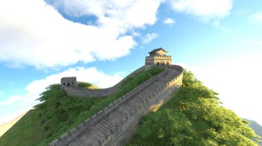 3D rendering of the Great Wall