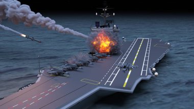 Uçak gemisinin 3D görüntülemesi