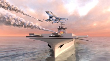 Uçak gemisinin 3D görüntülemesi