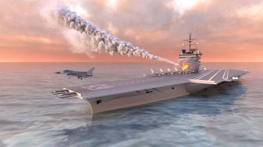 Uçak gemisinin 3D görüntülemesi