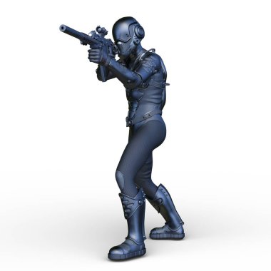 Bir siber savaşçının 3 boyutlu canlandırması