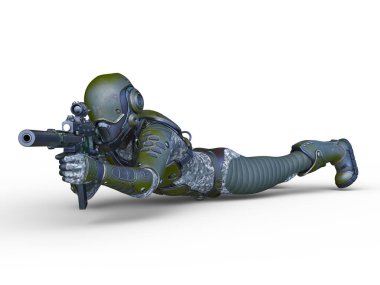 Bir siber savaşçının 3 boyutlu canlandırması