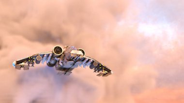 Bir uzay gemisinin 3D görüntülemesi