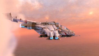 Bir uzay gemisinin 3D görüntülemesi