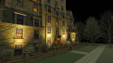 Batı tarzı evin 3D görüntüsü