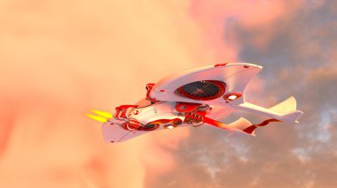 Bir uzay gemisinin 3D görüntülemesi