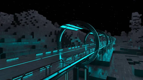 Uzay istasyonu geçişinin 3B görüntülemesi