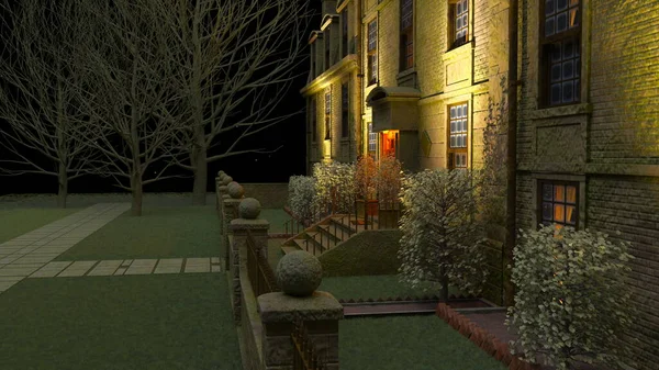 Batı tarzı evin 3D görüntüsü