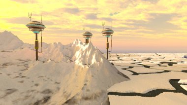 Gözlem üssünün 3B görüntülemesi