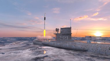 Balistik füze denizaltısının 3D görüntülemesi