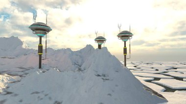 Gözlem üssünün 3B görüntülemesi