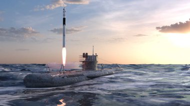 Balistik füze denizaltısının 3D görüntülemesi