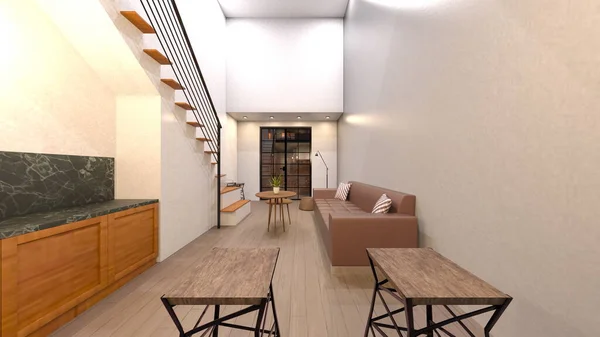 Rendering Duplex Apartment — 스톡 사진