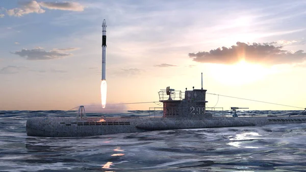 Balistik füze denizaltısının 3D görüntülemesi