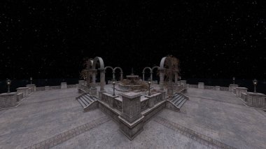 Çatı bahçesinin 3 boyutlu canlandırması