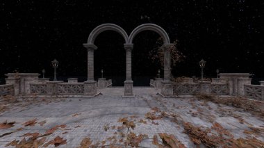 Çatı bahçesinin 3 boyutlu canlandırması