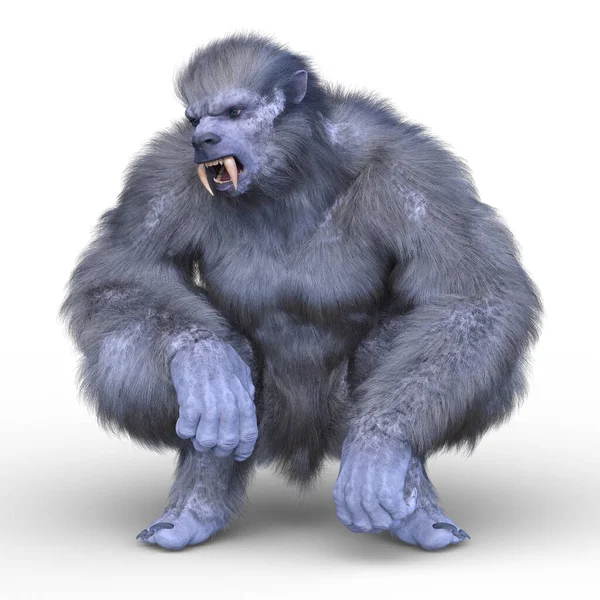 Återgivning Ett Monster Gorilla — Stockfoto