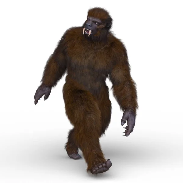 Vykreslování Monstrózní Gorily — Stock fotografie